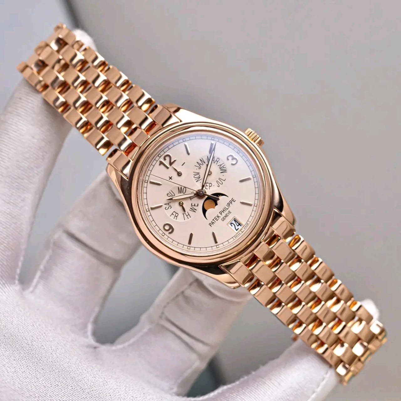 Patek Philippe 5146/1R-001 Cream Dial Full View – Rolex Watch Women