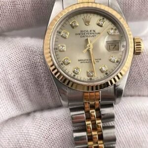 Rolex Datejust 69173 Champagne Diamond Dial Front View – Watches Rolex Oyster Perpetual