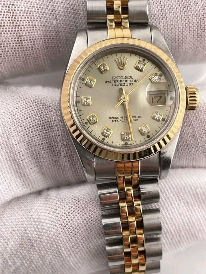 Rolex Datejust 69173 Champagne Diamond Dial Front View – Watches Rolex Oyster Perpetual