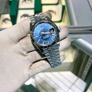 blue dial rolex watch Rolex Sky-Dweller 326934 Blue Dial Jubilee Front View 2022 – Blue Dial Rolex Watch