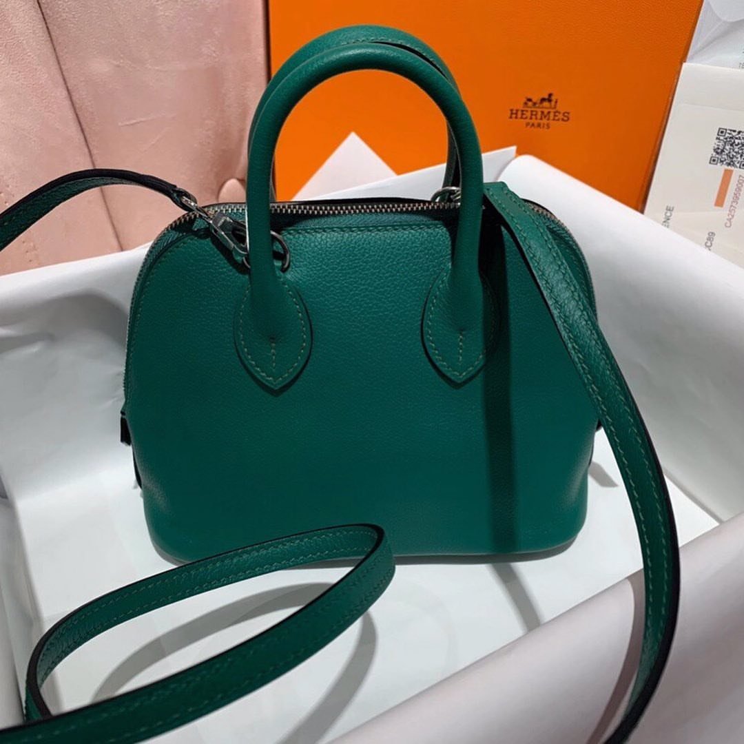 Hermès Mini Bolide 19 Green Back Panel Active Luxury