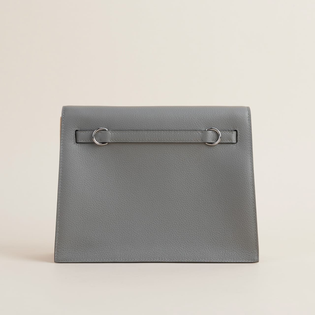 Hermès Kelly Danse Evercolor Vert Amande Back View PHW Crossbody
