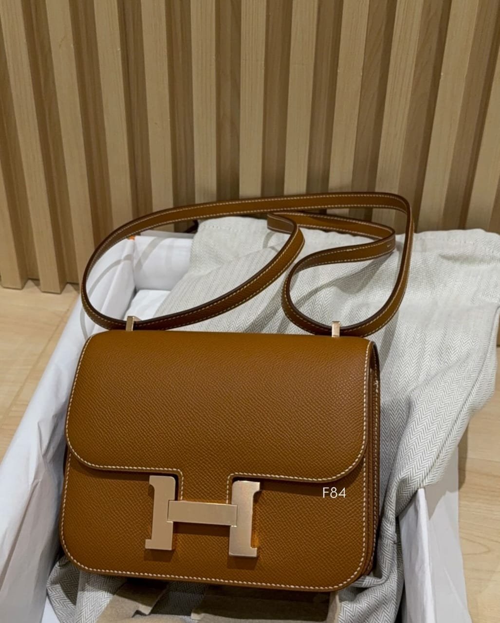 Hermès Constance 18 Gold Rose Gold Hardware in Box