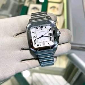 Cartier Santos Large WSSA0018 2020 shop coach gold bracelet watch Full Front View