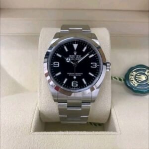 Rolex Explorer 1 Black Dial Macro Close-Upwatch rolex datejust