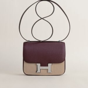 Hermès Constance 18 Bordeaux Epsom Front Hero Shot red handbag