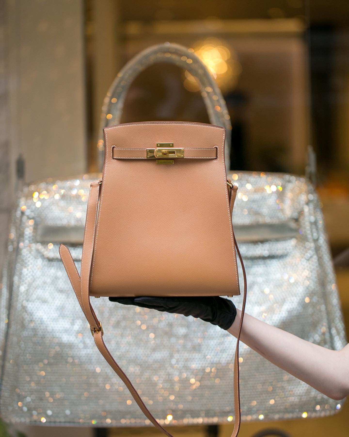 Hermès Kelly Sport MM Gold Courchevel Front Flap GHW Vintage hermes sport