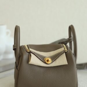 Hermès Mini Lindy Gold Leather Front View shoulder bags​