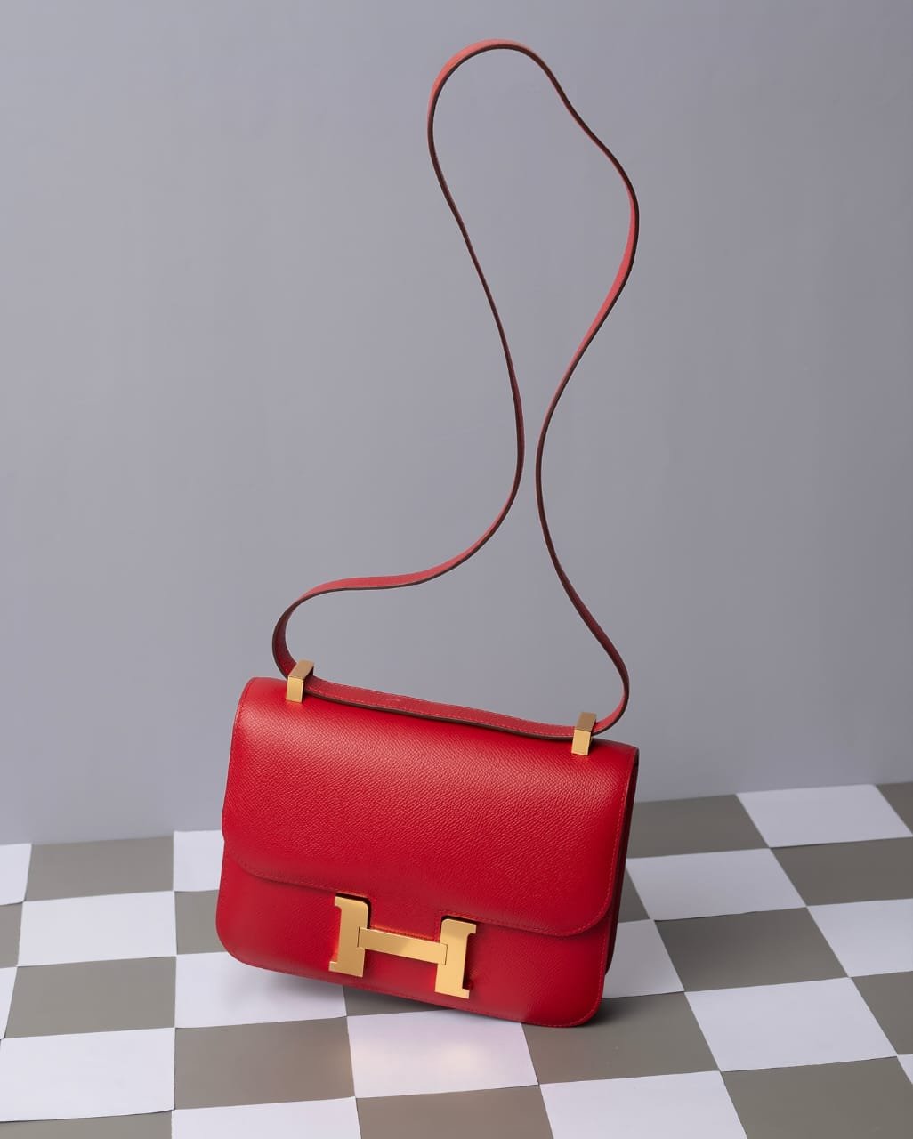 Red Hermès Collection Front View Iconic Closures