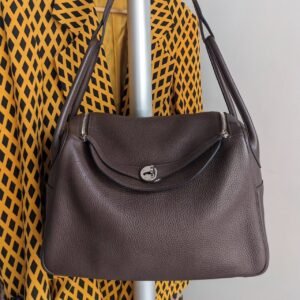 Hermès Lindy 34 Chocolate brown hermes Front Big Eyes Handles