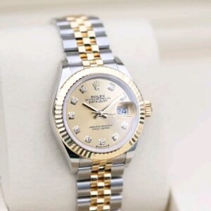 Rolex Datejust 28mm Front View gold watch gold​
