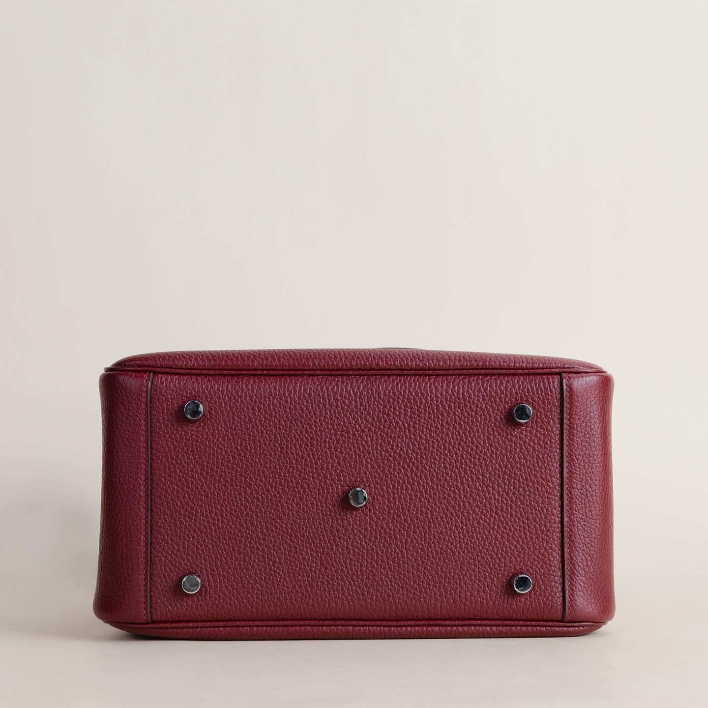 Hermès Lindy 26cm Rouge H Full Base Protective Studs