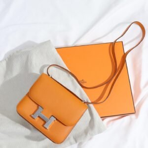 Front view Image Title: Hermès Constance Mini Front View H Clasp Crossbody Perfection crossbody bag