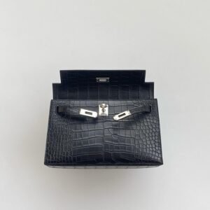 Hermès Kelly Pochette PHW Silver Hardware Close-Up Detail hermes kelly