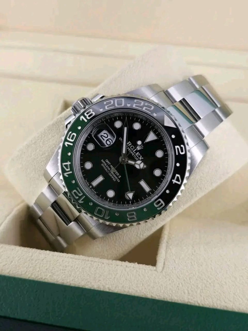 Rolex GMT-Master II Sprite Left-Hand Crown Detail