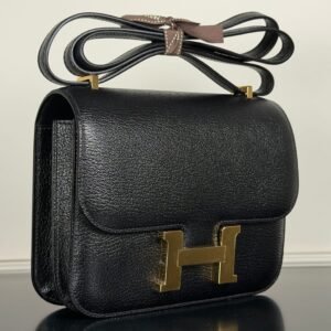 Hermès Constance 18 Black Left Angle Gold Hardware Gold bags