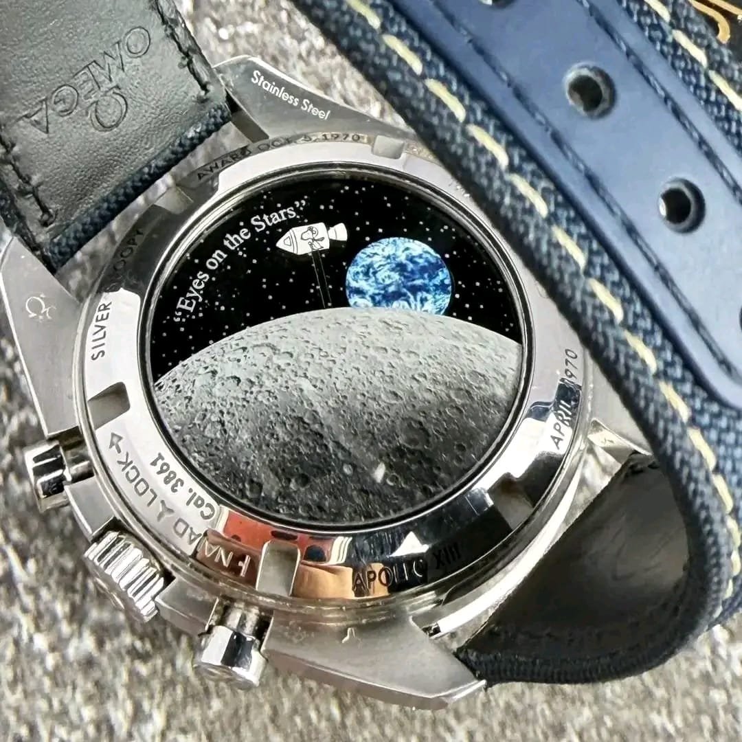 Omega Speedmaster Silver Snoopy Animated Caseback Detail