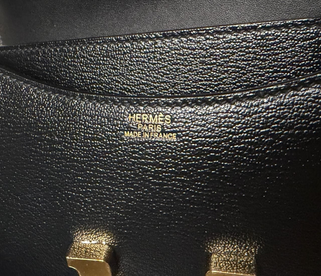 Hermès Constance 18 Black Chèvre Saddle Stitching Precision