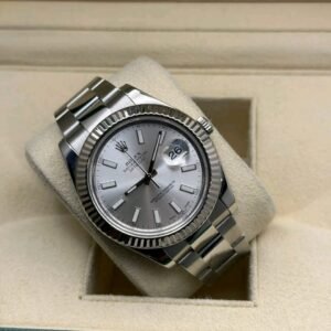 Rolex Datejust 116334 Top View platinum watch