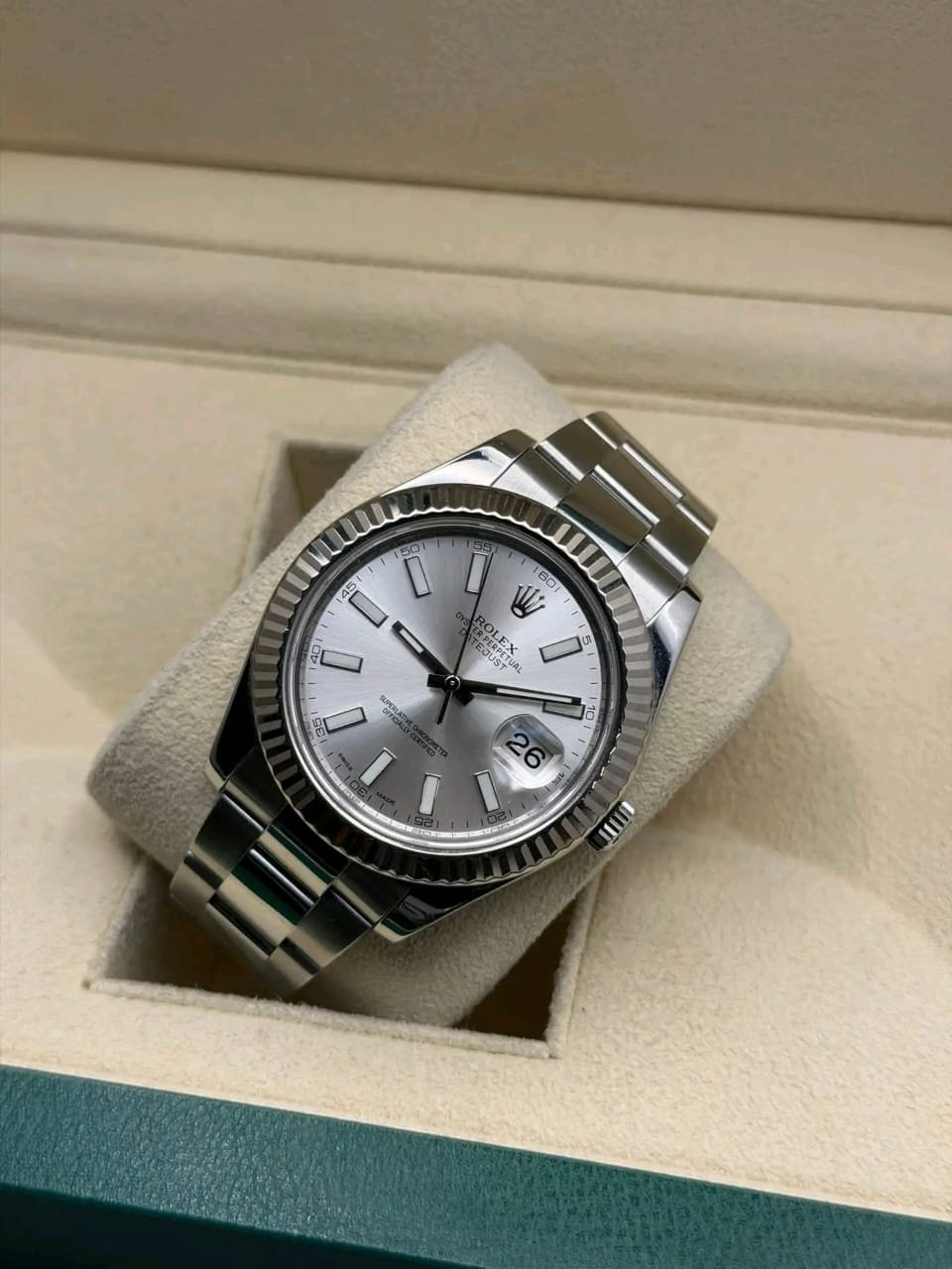 Rolex Datejust 116334 Fluted Bezel Detail