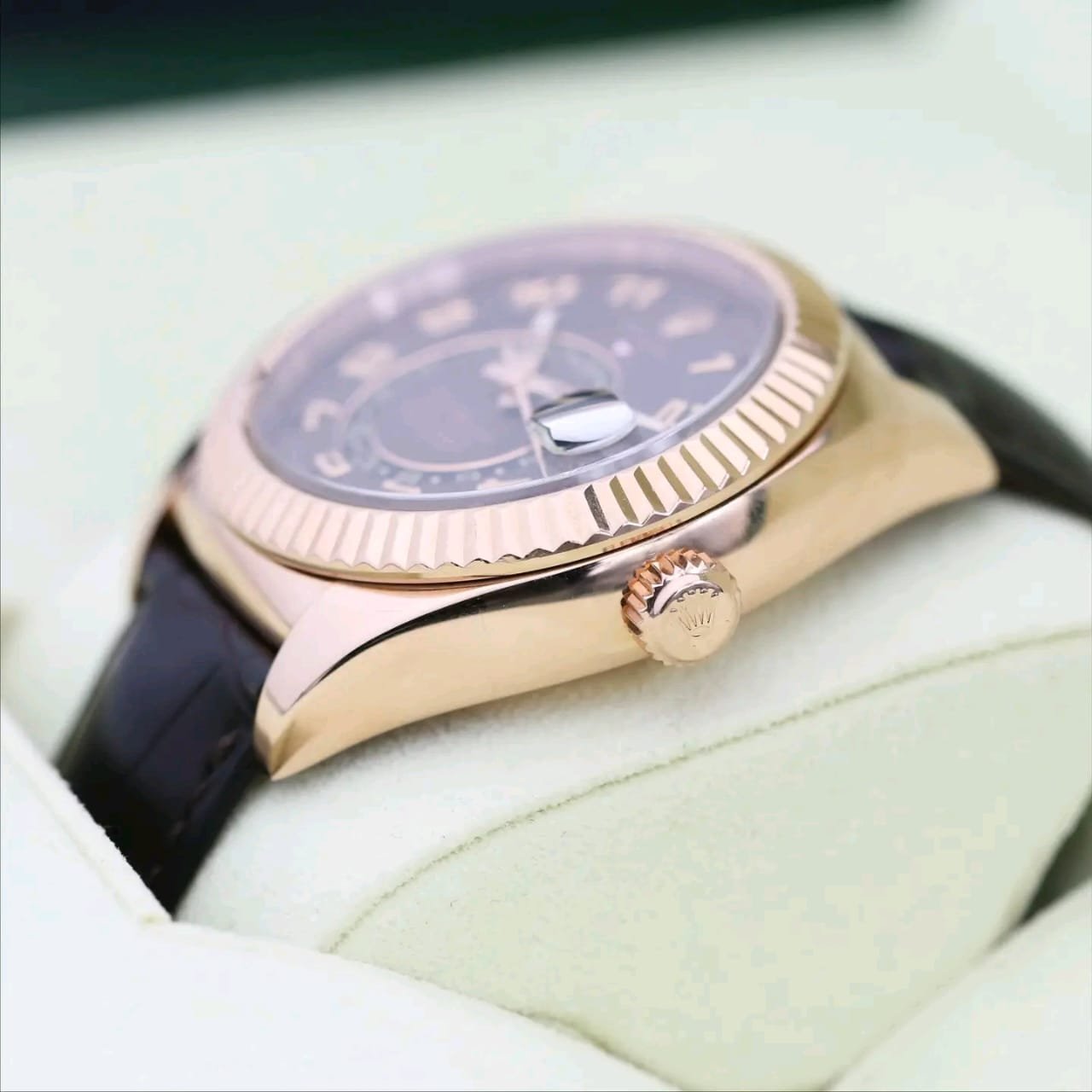 Rolex Sky-Dweller 326135 Crown & Case Side View