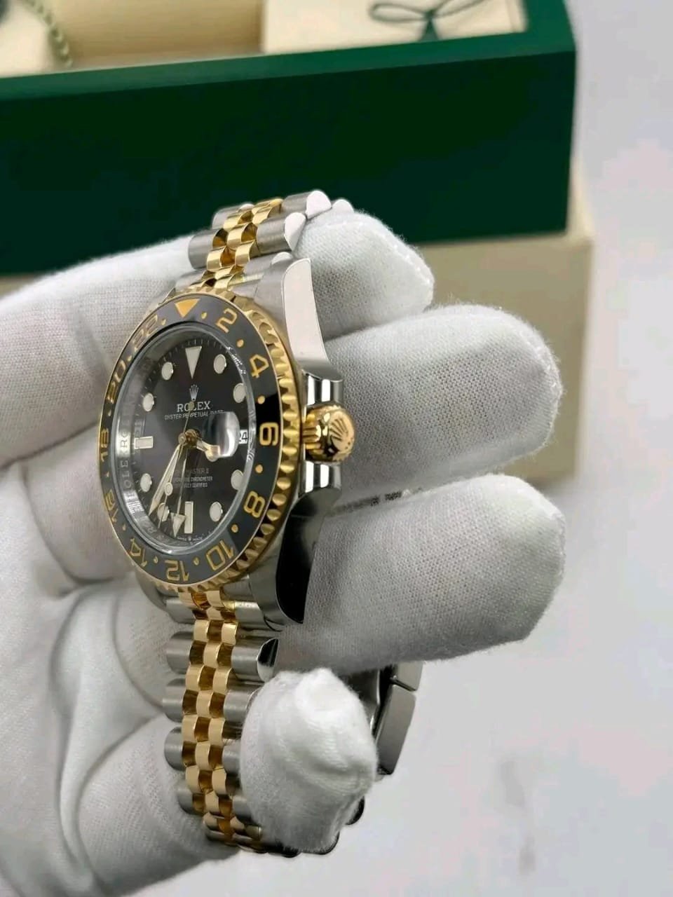 Rolex GMT-Master II 126713GRNR Crown Detail
