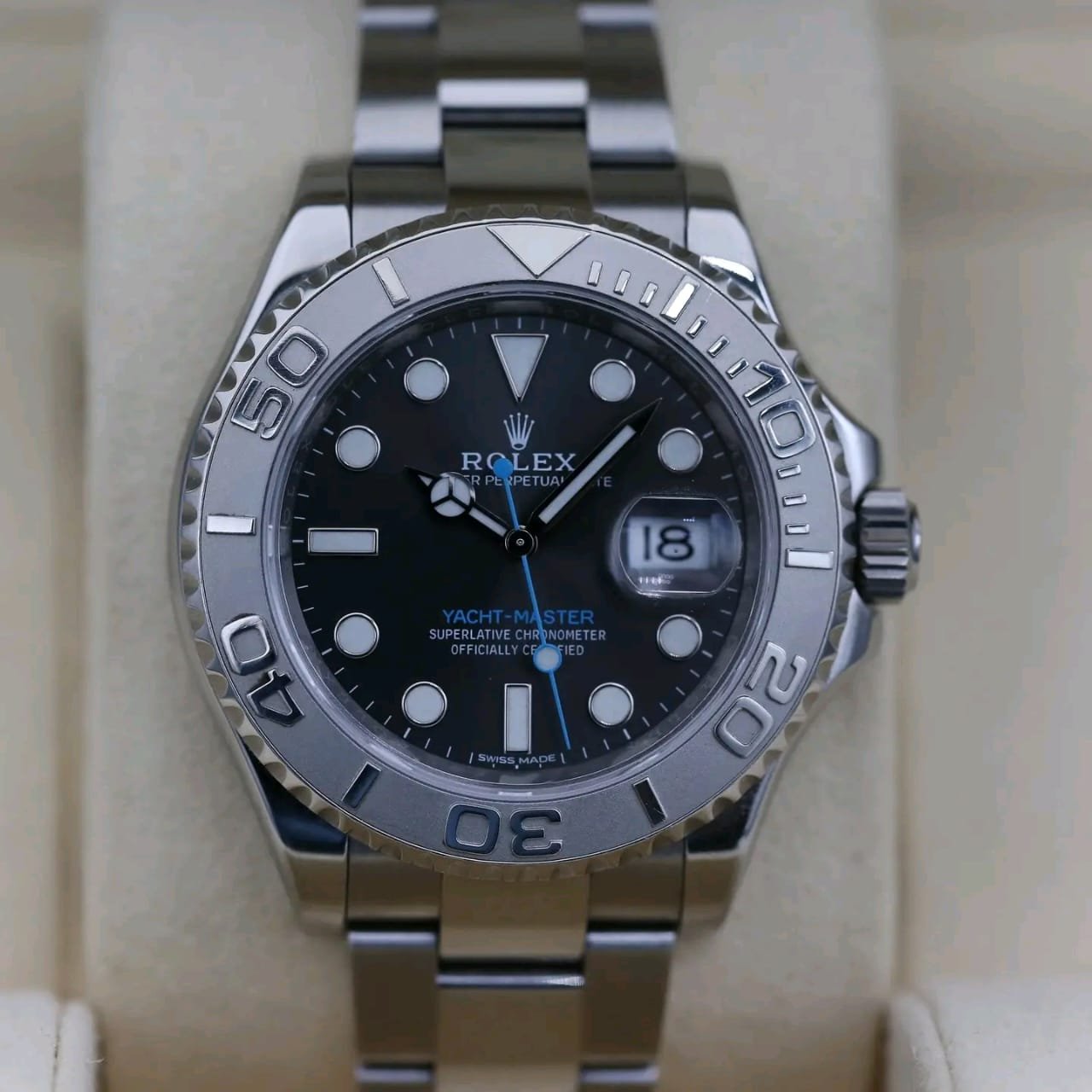 Rolex Yacht-Master 126622 Rhodium Dial Close-Up