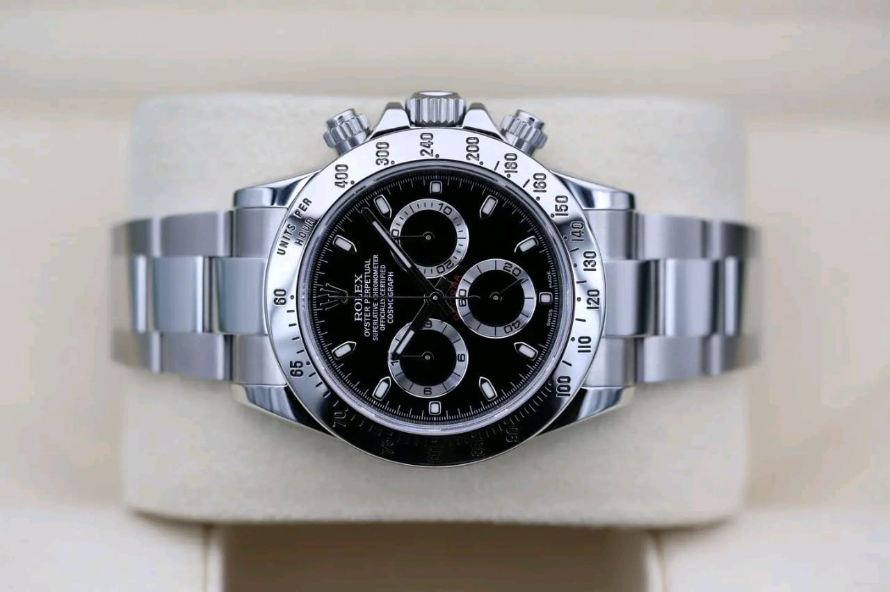 Rolex Daytona 116520 White Dial Close-Up