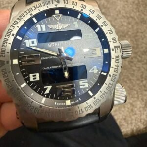 Breitling Emergency II Case-Side & Crown Angle View titanium watches