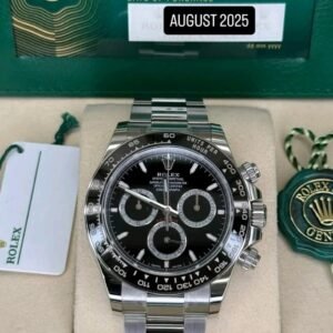 Rolex Daytona 126500LN Black Index Dial Close-Up service center for rolex watches​