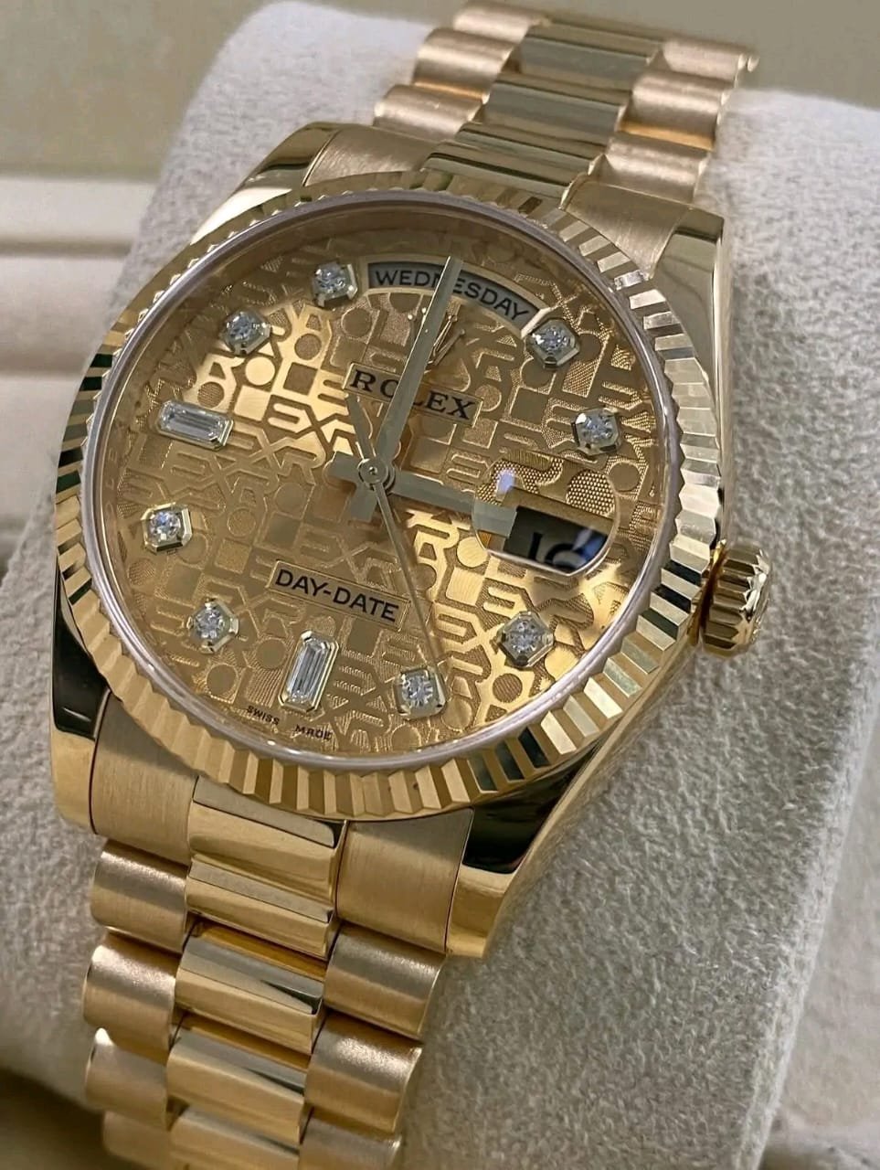 Rolex Day-Date 118238 Mother-of-Pearl Dial Close-Up