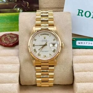 rolex datejust 36mm​ 18238 Ivory Pyramid Dial Close-Up