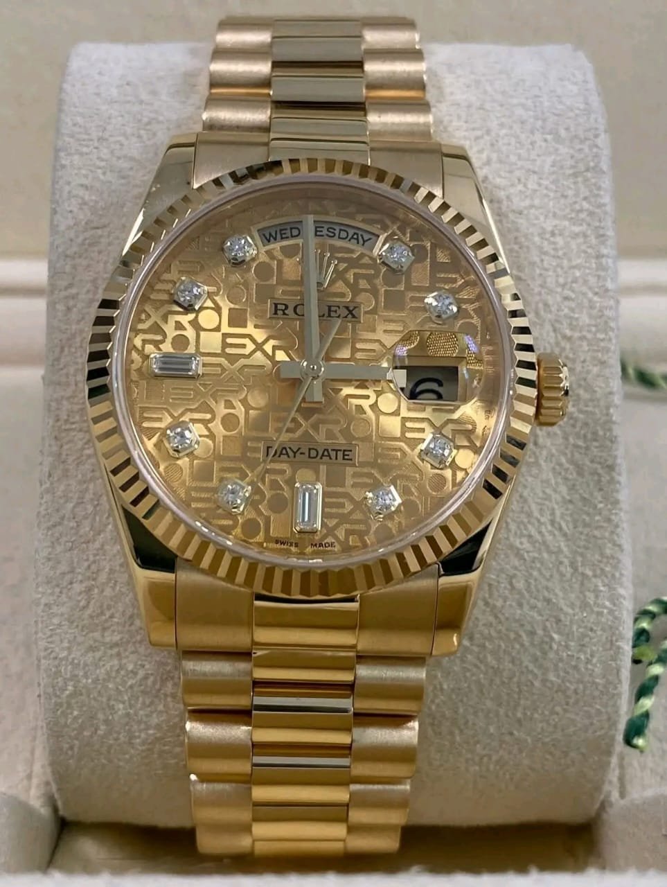 rolex bracelet Rolex Day-Date 118238 Diamond Hour Marker Detail