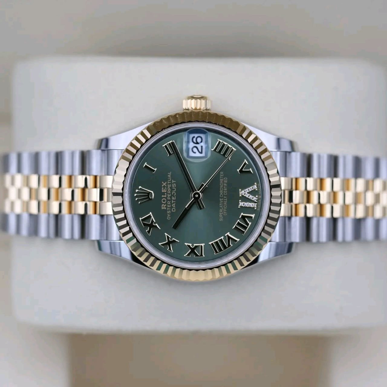 Rolex Datejust 278273 Diamond Hour Marker Detail