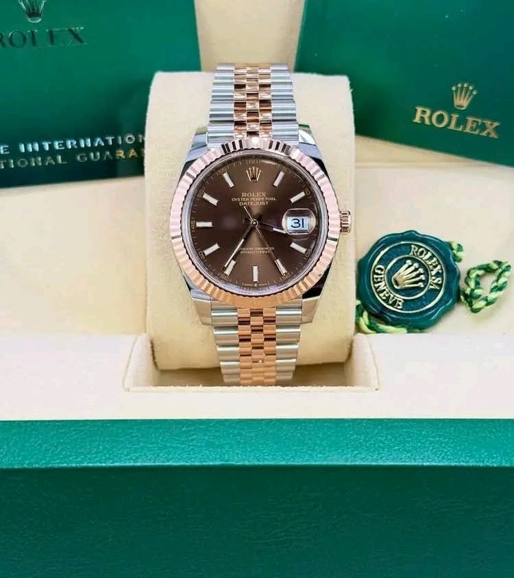 Rolex diamonds on watch Front View
