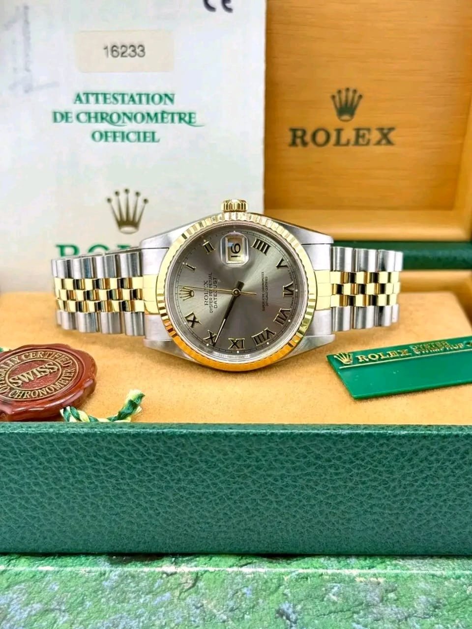 Rolex Datejust 16233 Front View diamond rolex