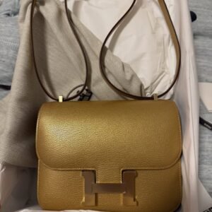 Hermès Constance 18 Doré Chèvre Permabrass Front 2025 Rare hermes constance