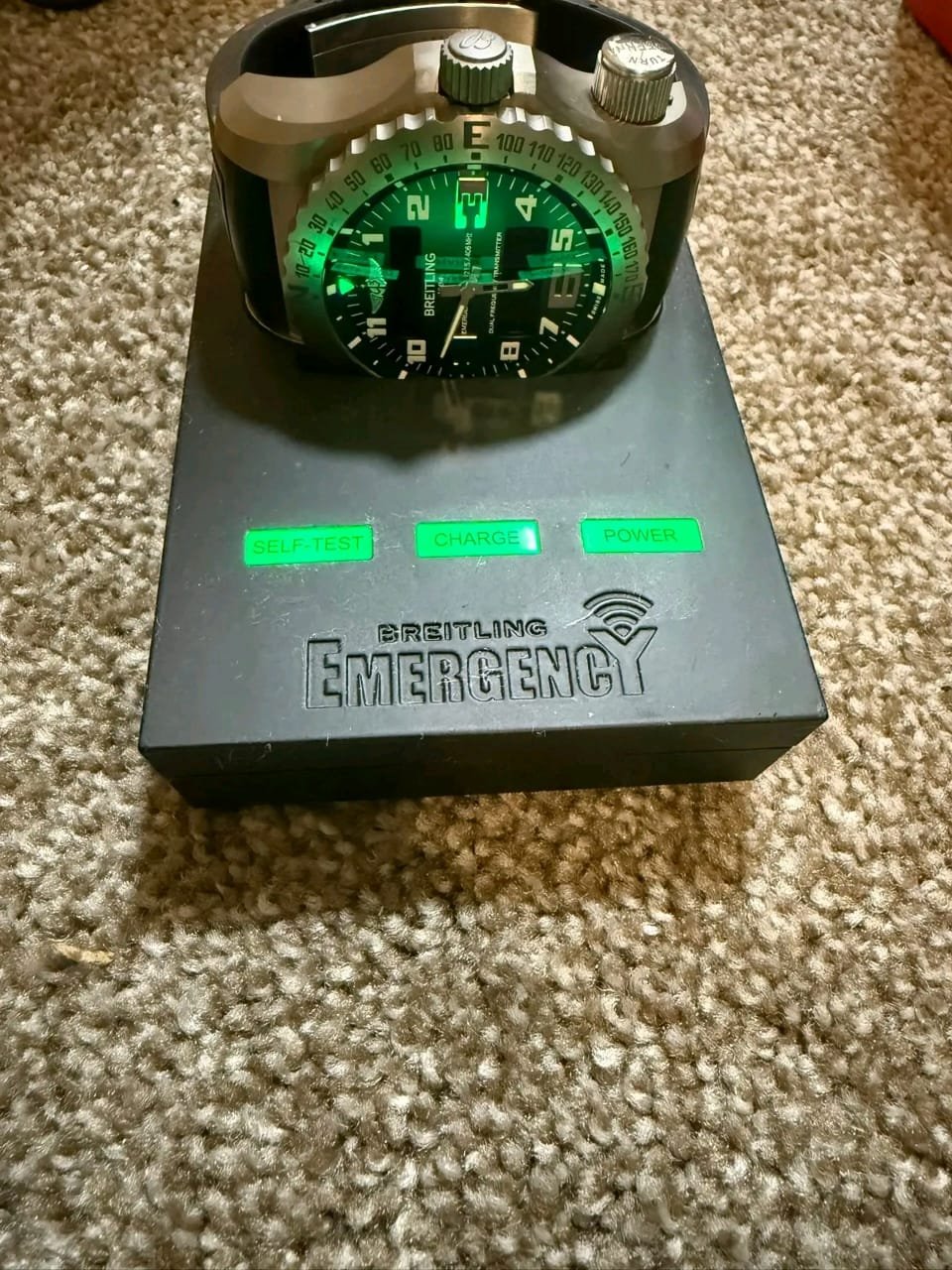 Breitling Emergency II Dial Close-Up
