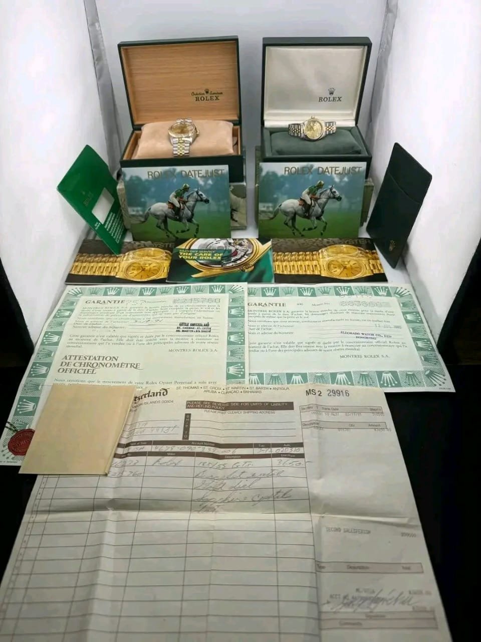 Rolex Couple Watches Complete Full Set Boxes and Papers