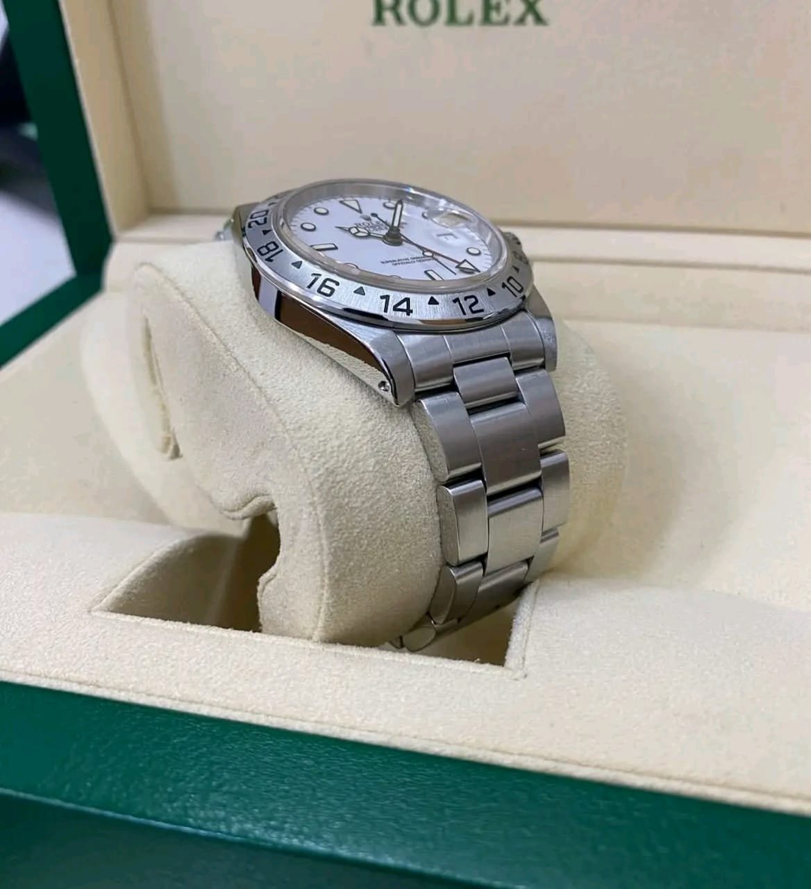 Rolex Explorer II Orange GMT Hand Detail