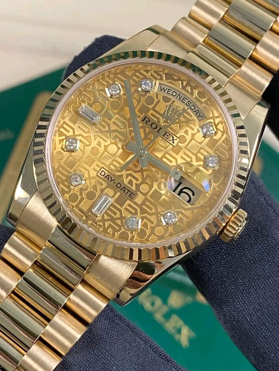 Rolex Day-Date 118238 Hour Marker Close-Up