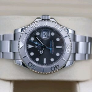 Rolex Yacht-Master 126622 Platinum Bezel Close-Up rhodium watch