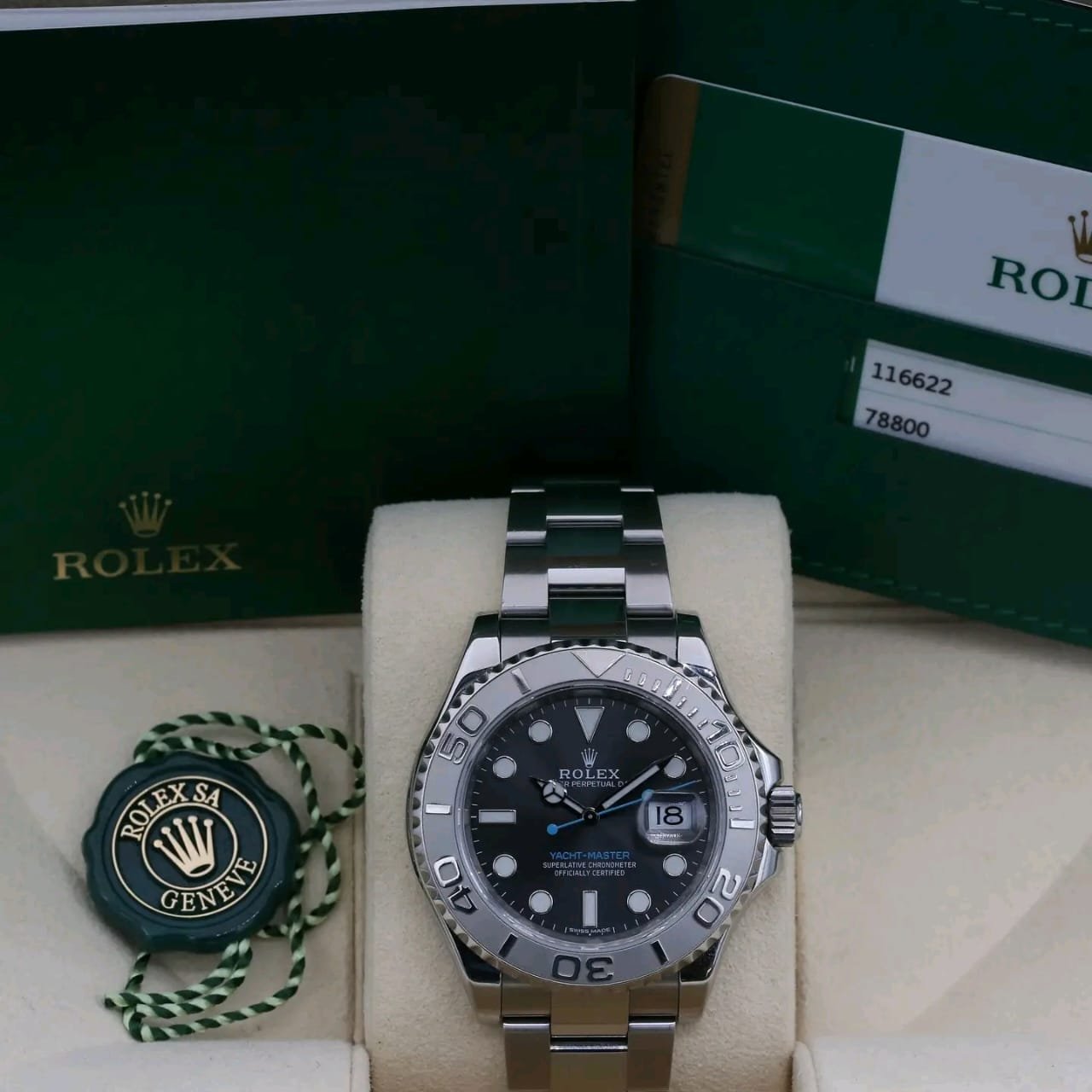 Rolex Yacht-Master 126622 Rhodium Dial Platinum Bezel 40mm 2018 Unpolished Full Set – Rhodium Watch Luxury Rolex Sports Model - Image 9