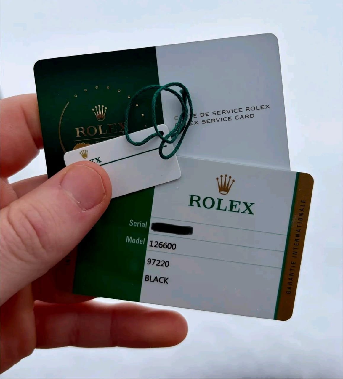 Rolex Sea-Dweller 126600 2019 Dated Card