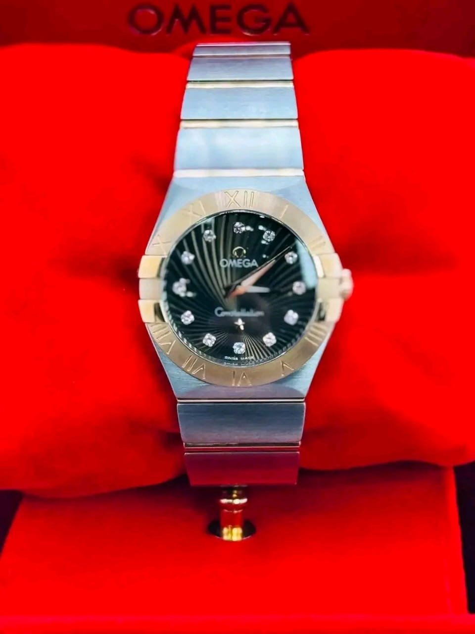 Omega Constellation 27mm Diamond Dial Front View