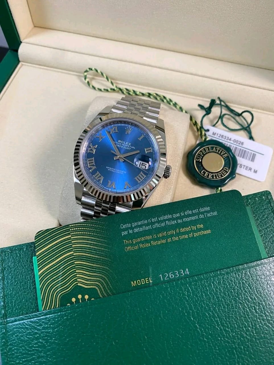 Rolex Datejust 126334 Full Set with Box, Papers, Tags & Warranty Card