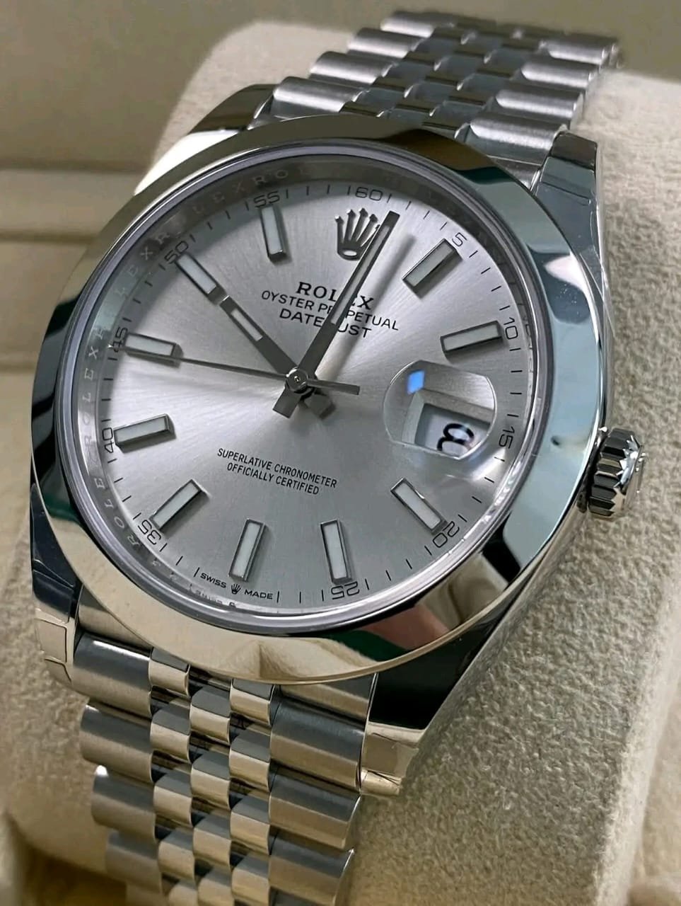 Rolex Datejust 126300 Crown and Case Detail