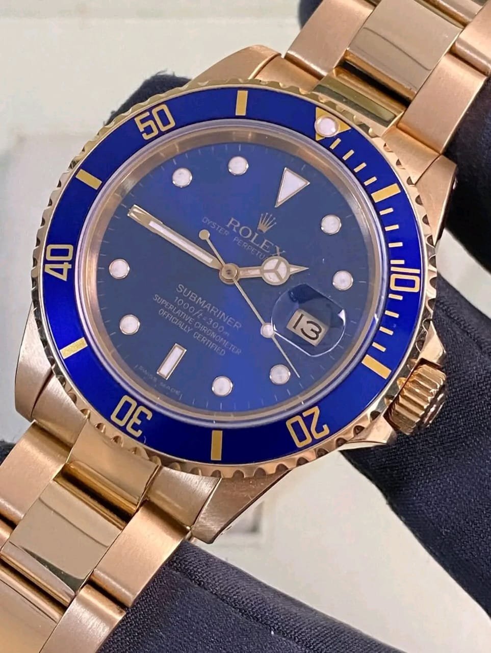 Rolex Submariner 16618 Blue Dial View rolex gmt