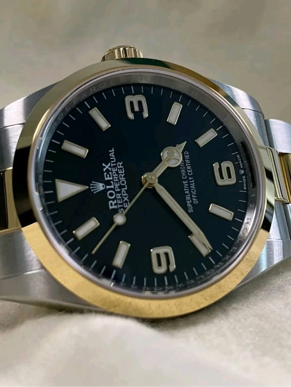 Rolex Explorer 124273 Black Dial Front View