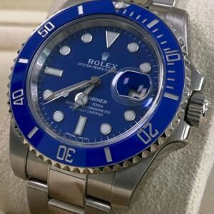 Rolex Submariner “Smurf” Luminous Plots and Cyclops rolex bruce wayne​